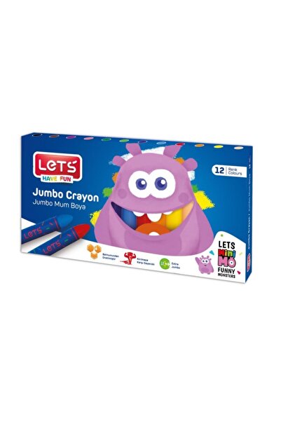 Lets Jumbo Mum Boya (CRAYON) 12 Renk Karton Kutu L-6512k