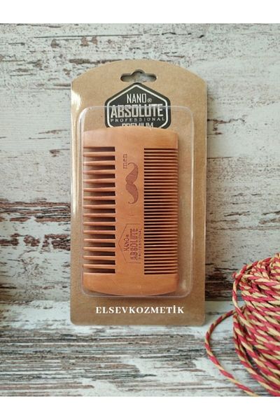 Nano Absolute Beard Mustache Comb Wood G-105 Elsevcosmetics