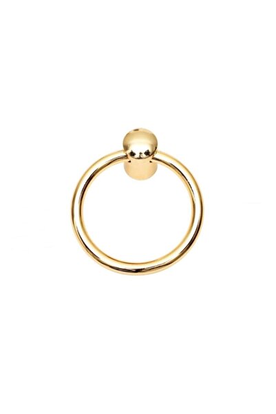 EYM Ring Pendulum Furniture Handle Button Single Screw Diameter: 60 Mm Yellow...