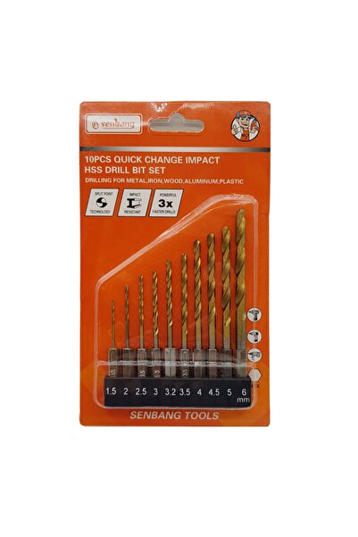 Titi 1/4'' Bits Saplı Hss Matkap Uçu Seti 10 Parça