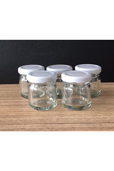 mobilreyon 10 Adet 40 Cc Cam Kavanoz Beyaz Kapak Hediyelik Hobi Düğün Nişan M...