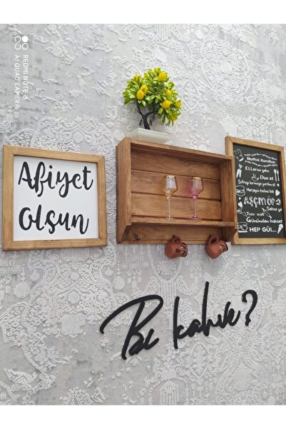 woodhomeworks Ahşap Terekli Mutfak Pano