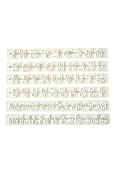 Genel Markalar El Yazısı Alfabe Cetvel Set 6 Parça Tüm Harfler Ve Rakamlar Italik Alfabe Modelleme Cetveli