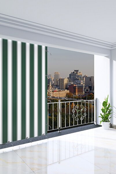 AL-CA HOME Yeşil Renkli Balkon Güneşlik Brandası 420x180