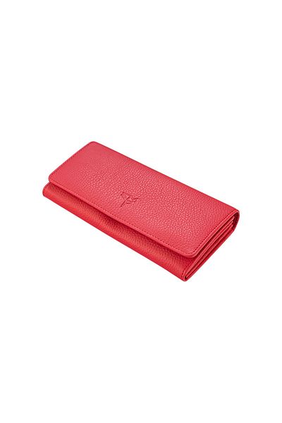 Garbalia 100% Handmade Genuine Leather Dusty Rose Women's Money Portfolio with Mobile Phone Compartment