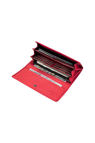 Garbalia 100% Handmade Genuine Leather Dusty Rose Women's Money Portfolio with Mobile Phone Compartment