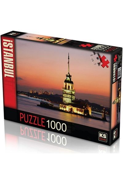 Ks Games 1000 Piece Girl Tower and Sunset Puzzle