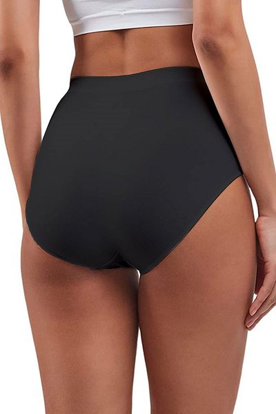 Elit Life Women's Black High Waist Seamless Stretchy Panties