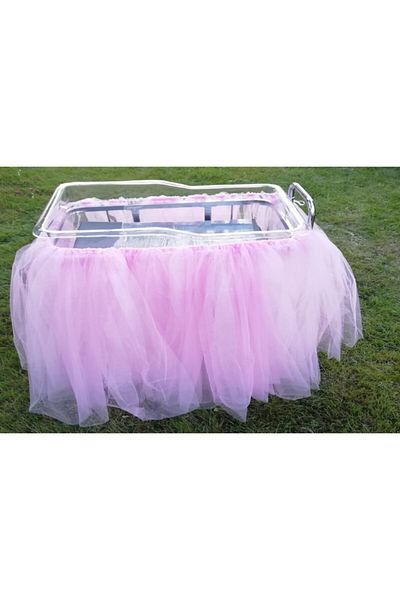 EXİZTİCARET Φούστα από τούλι Tutu Fluffy Crystal 30 M2- Ροζ Χρώμα