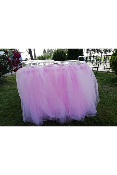 EXİZTİCARET Φούστα από τούλι Tutu Fluffy Crystal 30 M2- Ροζ Χρώμα