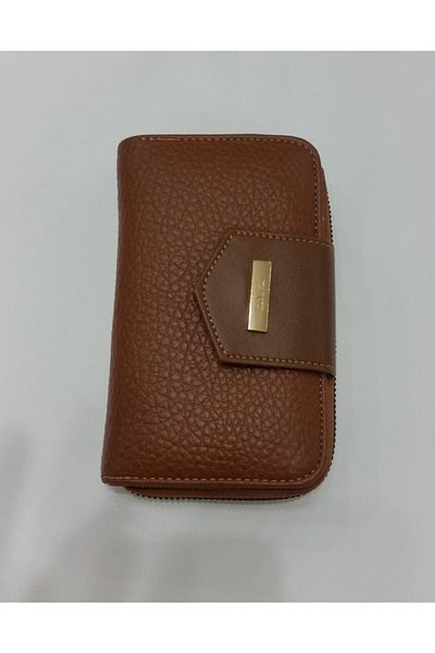 TANIS Women's Wallet Tan Washed Leather