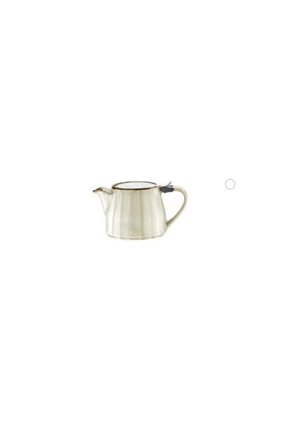 Kütahya Porselen Herbal Tea Infuser with Steel Strainer and Metal Lid