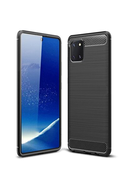 Microcase Samsung Galaxy Note 10 Lite Brushed Carbon Fiber Silikon Kılıf