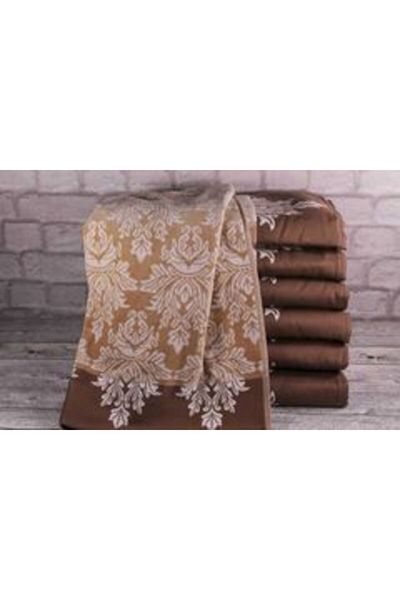 Özdilek 6 τεμάχια Ayda Velvet Πετσέτα Προσώπου 50x90 cm 2 Γκρι 2 Ροζ 2 Καφέ