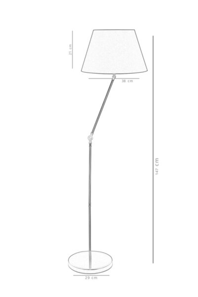 HOMİNG Kumaş Başlıklı Hareketli Gövdeli Lambader