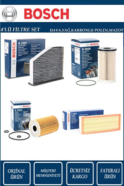 Bosch Audi A3 1.6 Tdı Dizel Filtre Bakım Seti 2009-2013
