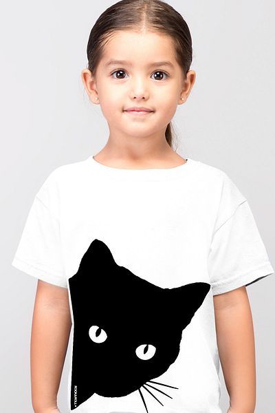 ROCKANDROLL Tricou alb cu mânecă scurtă Curious pentru fetiță