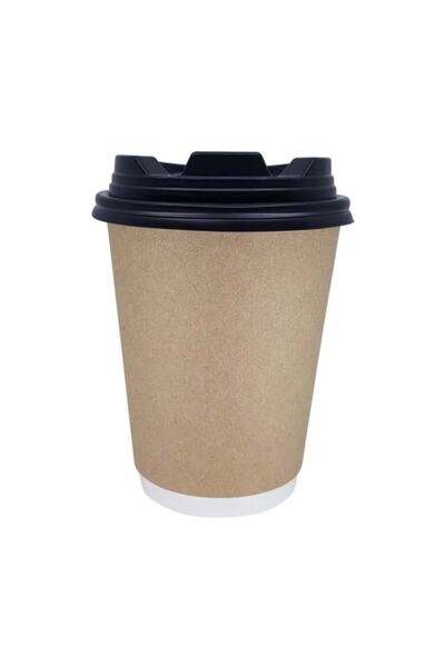Vitrin Store Double Wall Kraft Karton Bardak 14 Oz (50 Adet)