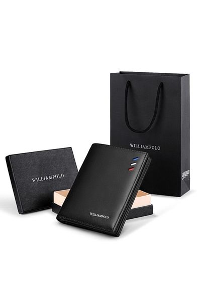 Schulzz Men's William Polo Luxury Leather Short Wallet
