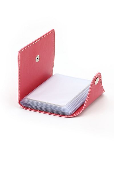 2K Credit Card Holder Fuchsia 10 Leaves Horizontal 7x10,5 Cm