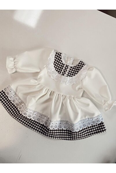 Anne Kız Tasarım Vintage Ekoseli Elbise