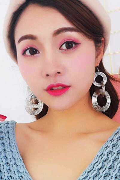 VipBT Geometrik Salıncak Büyük Yuvarlak Küpe