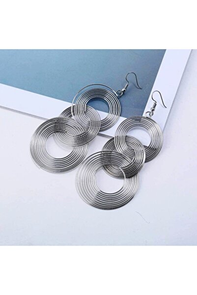 VipBT Geometrik Salıncak Büyük Yuvarlak Küpe