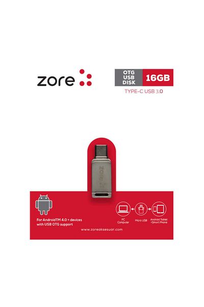 Göha عداد الاتصال المعدني USB مع 16 جيجابايت OTG 3.0 Type-C