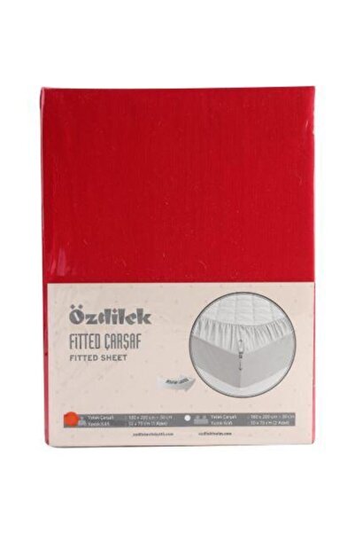 Özdilek 100x200 Single Fitted Bed Sheet Red