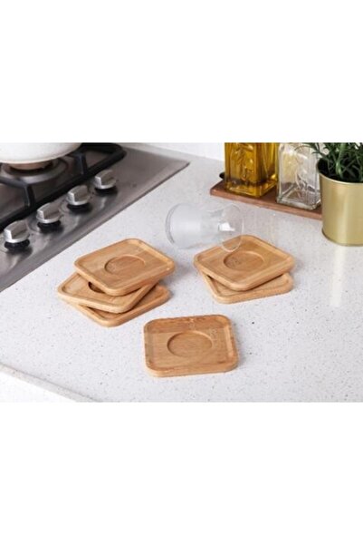 GÖNÜL 2897 Bambu Çay Tabağı 6 Lı