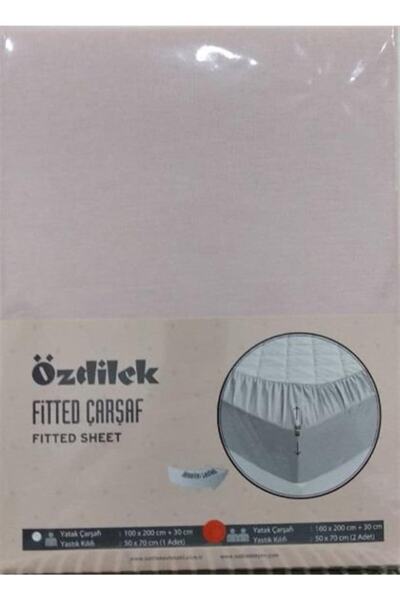 Özdilek ملاءة سرير مزدوجة بيج للجنسين 160x200