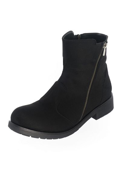 İriadam K960 Black Suede Large Size Comfortable Wide Size Women's Boots