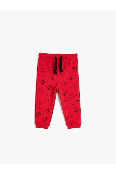 Koton Kids Baby Boy Regular Waist Printed Waist-Tied Sweatpants