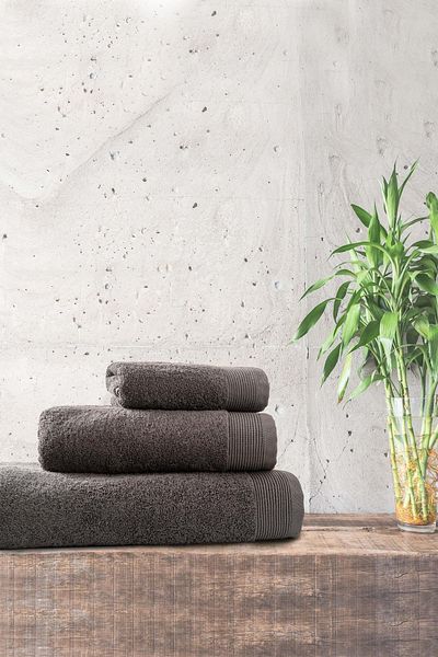 Upline Massimo Anthracite 3-Piece Towel Set (30x50 + 50x100+70x140)