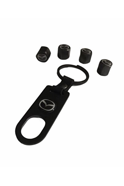 Mazda Metal Valve Cap Keychain Set