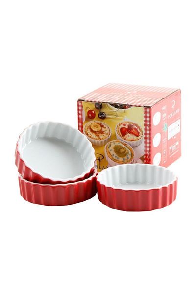 Porland Red Tart Mold 3 Pieces