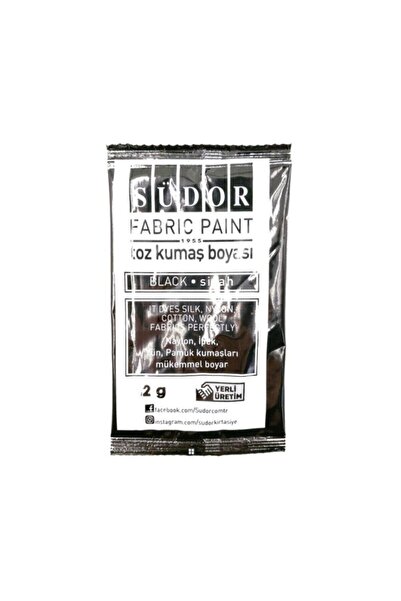 Südor Powder Fabric Paint 12 gr (Box of 12) Black