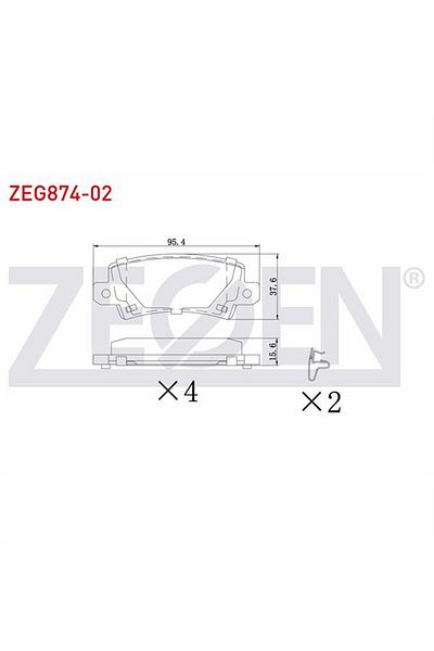 parcaplus Brake Pad Rear With Warning Toyota Corolla 1.4 Vvt-i 2002-2007/ Corolla 1.6 Vvt-i 2002-2007/ Corolla 1