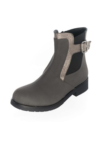 İriadam K098 Gray Oiled Nubuck Large Size Comfortable Fit Women's Boots