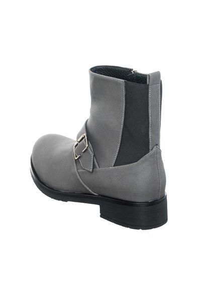 İriadam K186-1 Gray Nubuck Large Size Women's Boots