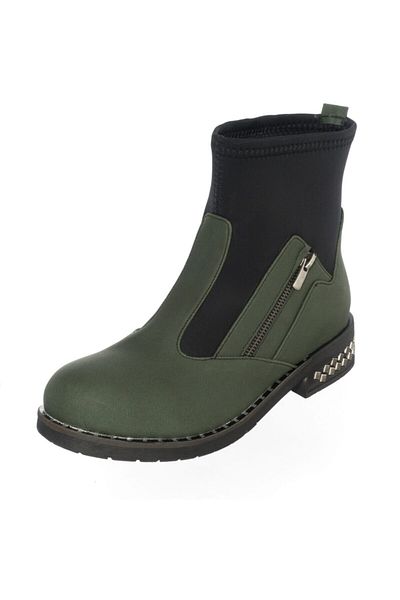İriadam K606 Khaki Black Large Size Top Quality Women's Boots Comfortable Fit