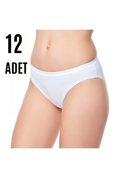 Tutku Pachet de 12 chiloți alb pentru bikini Waterway pentru femei