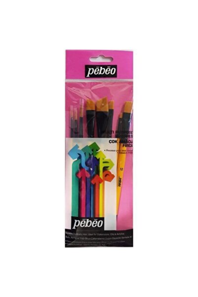 Pebeo Fırça Seti Düz Kesik-yelpaze-angular-kedi Dili-çizgi 8 Lii Set-7