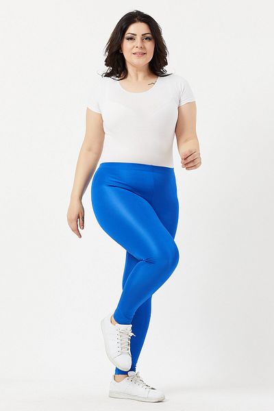 Ebsumu Μπλε ντίσκο καλσόν Sax Gathering Plus Size