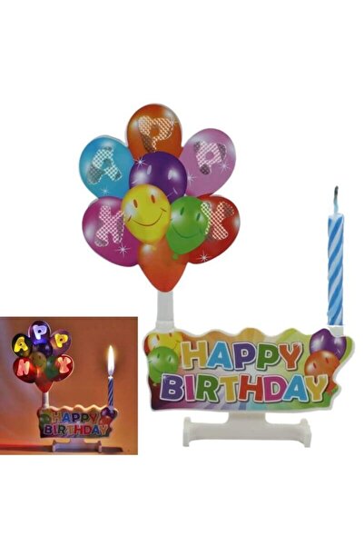 Süsle Baby Party Led Işıklı Müzikli Doğum Günü Mumu, Mavi