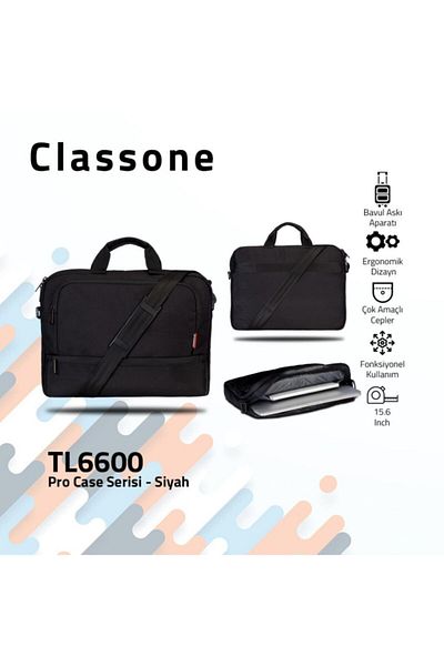 Classone حقيبة يد للكمبيوتر المحمول متوافقة مع TL6600 مقاس 15.6 بوصة