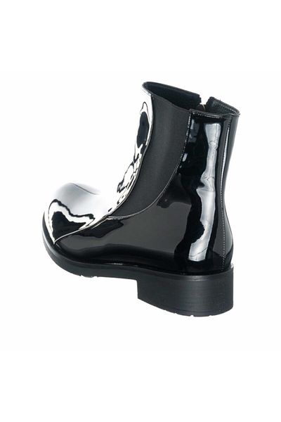 İriadam K418 Black Patent Leather New Season Large Size Women's Boots