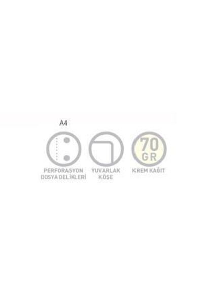 Gıpta Craft Notes A4 Caiet cu copertă rigidă cu spirală (hârtie crem) 100 Yp. În dungi (pachet de 2)