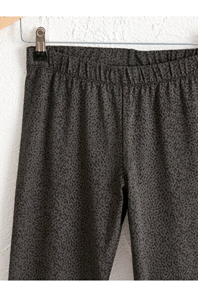 LC Waikiki Kadın Antrasit Baskili  Tayt