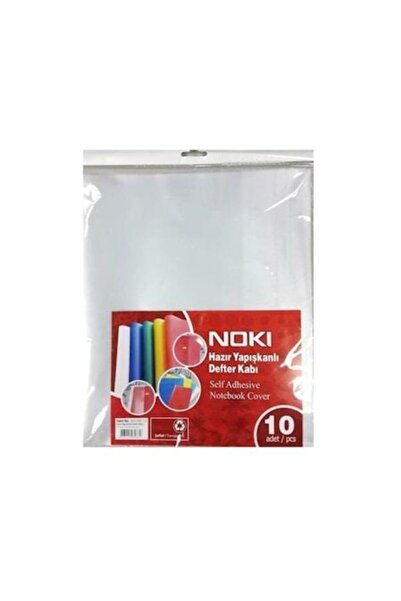 Noki Hazır Kaplık Defter Kabı Yapışkanlı 10 Lu A5 Şeffaf 60165-10 (1 Paket 10...